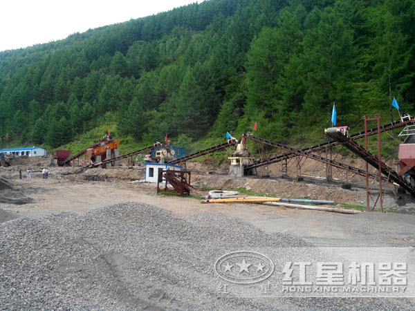 制砂后的卵石 制砂后的卵石