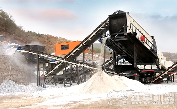 石英砂移動破碎站生產線 石英砂移動破碎站生產線