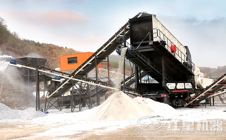 移動碎石機碎石現場 移動碎石機碎石現場