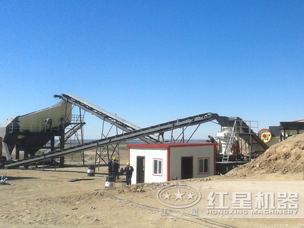 圓錐破生產線安裝、調試現場 圓錐破生產線安裝、調試現場