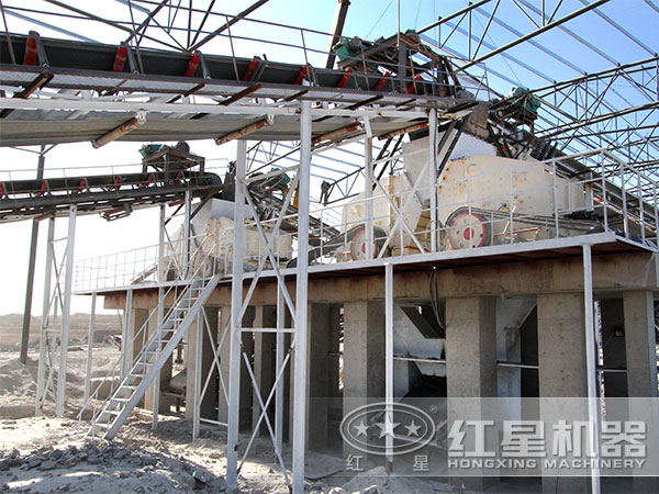 600tph反擊式粉石子機生產現場 600tph反擊式粉石子機生產現場