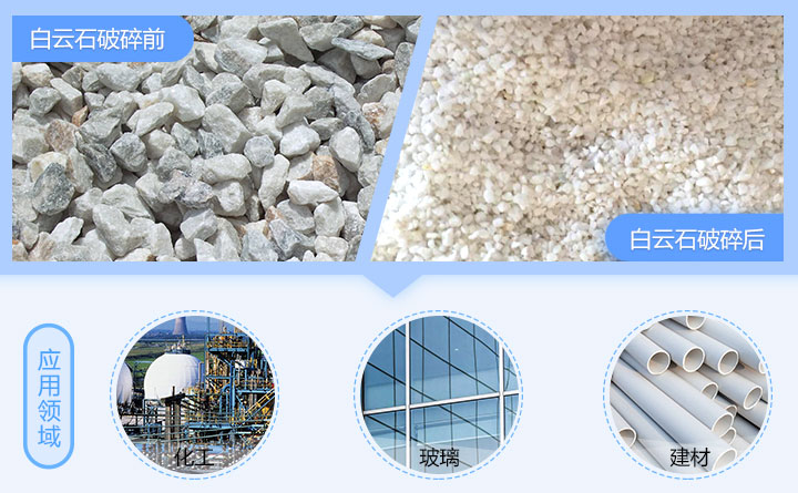 白云石制砂前后 白云石制砂前后