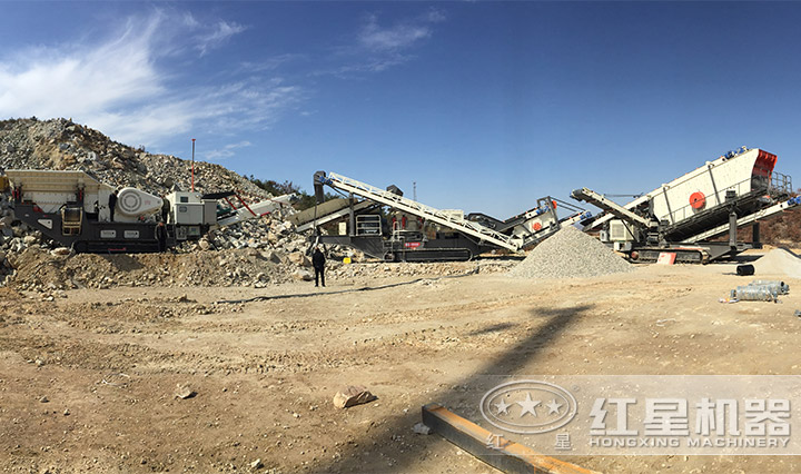 可移動碎石機現(xiàn)場 可移動碎石機現(xiàn)場