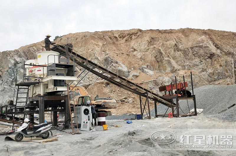 石頭打砂加工客戶現場 石頭打砂加工客戶現場